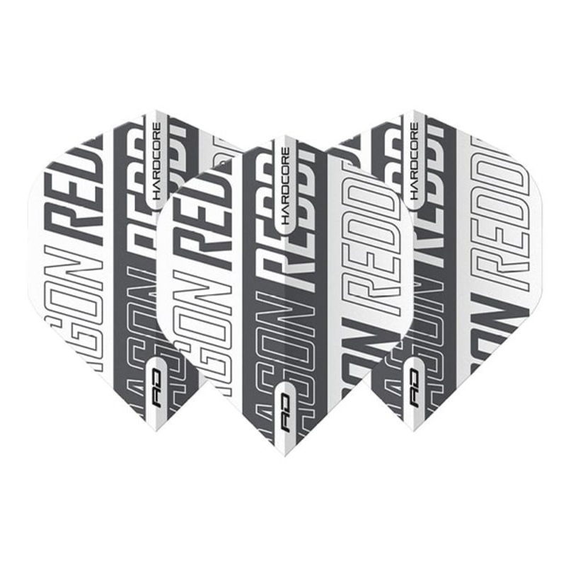 Red Dragon Hardcore XT White & Grey Print Dart Flights