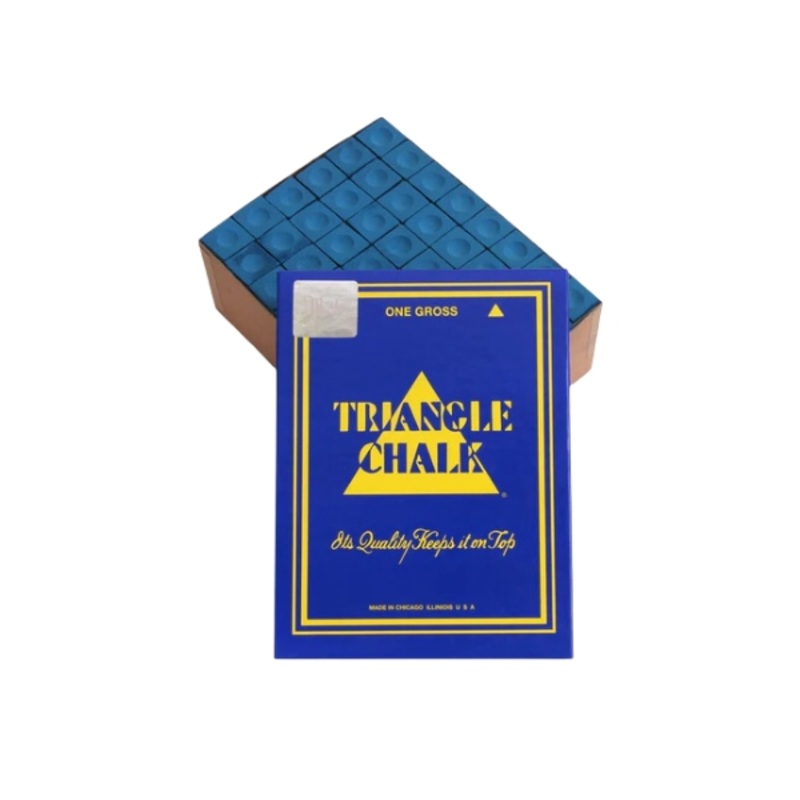 Triangle Billiard Chalk  144-Piece Box (Multiple Colors Available)