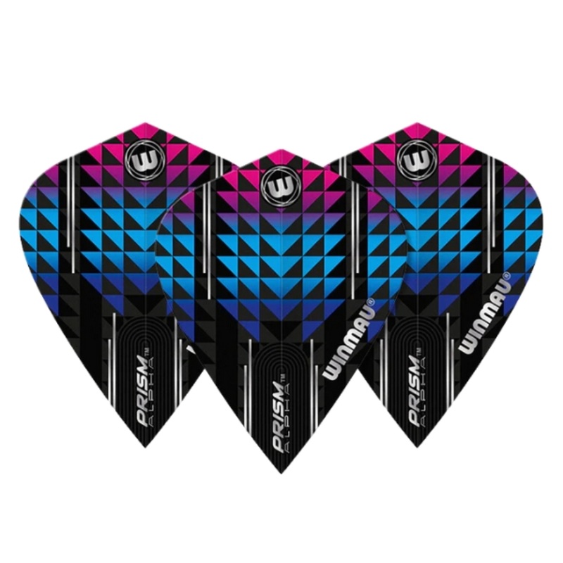 Winmau Prism Alpha Black, Blue & Purple Kite Flight
