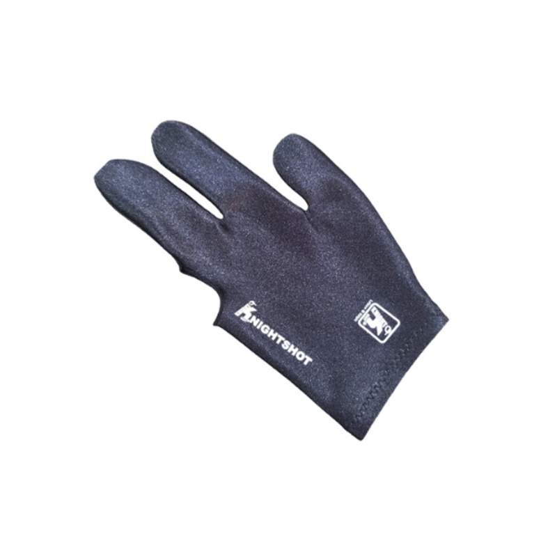 Knight Shot Billiard Glove Black Elastic 3 Finger Closed Type