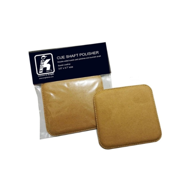 Knight Shot Cue Shaft Polisher Double Sided Suede Leather Pad