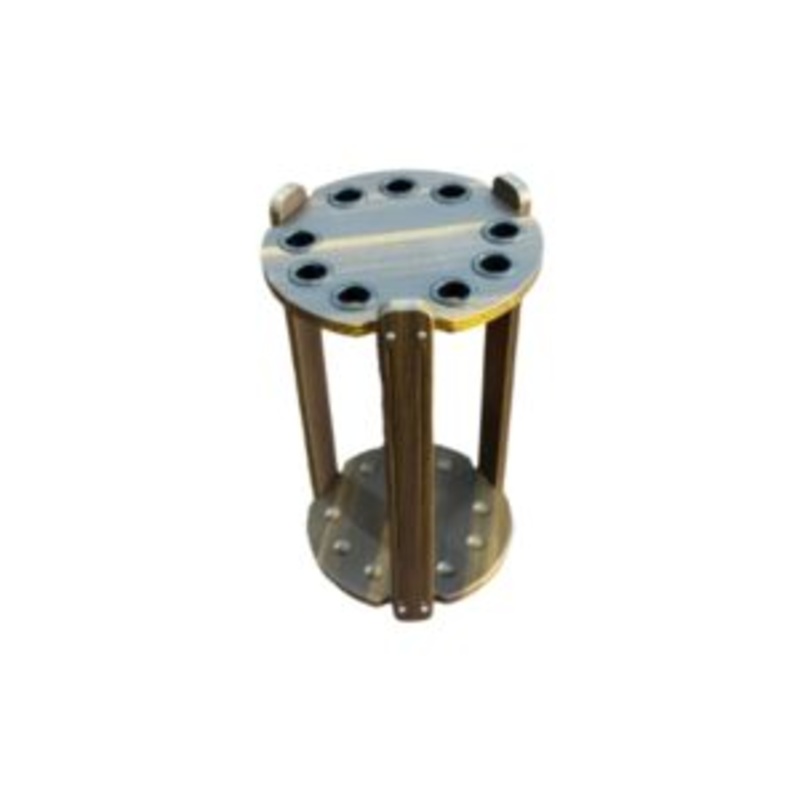 Knight Shot Cue Stand Round | 9pcs Cue | Dark Brown