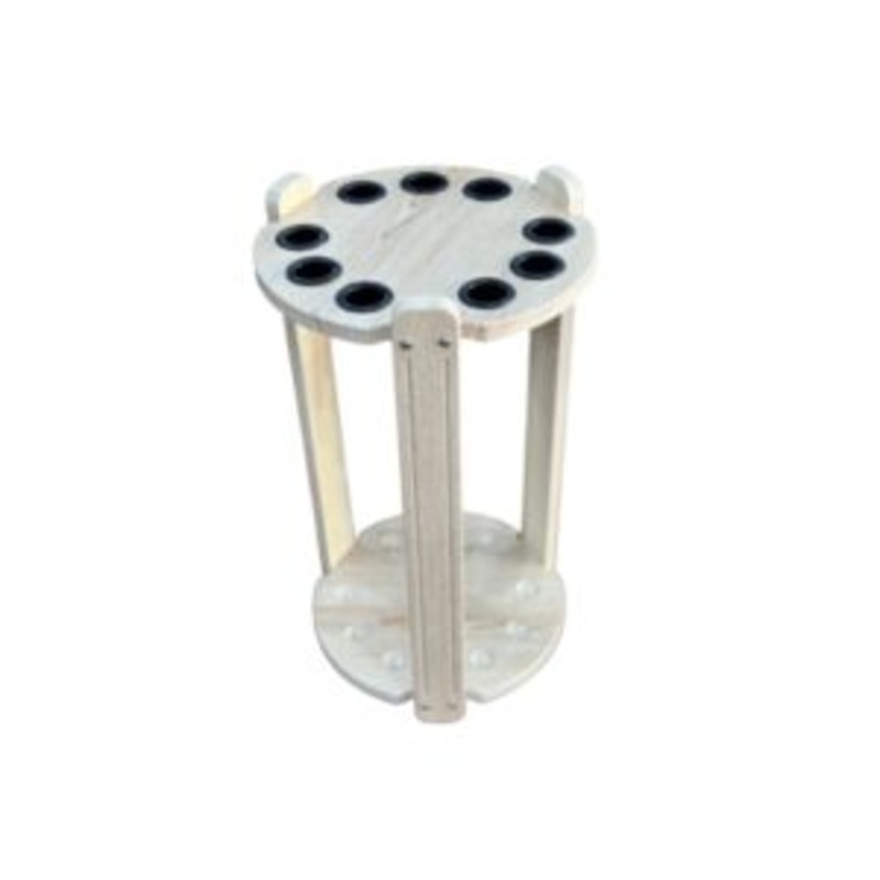 Knight Shot Cue Stand Round | 9pcs Cue | Oak Finishing