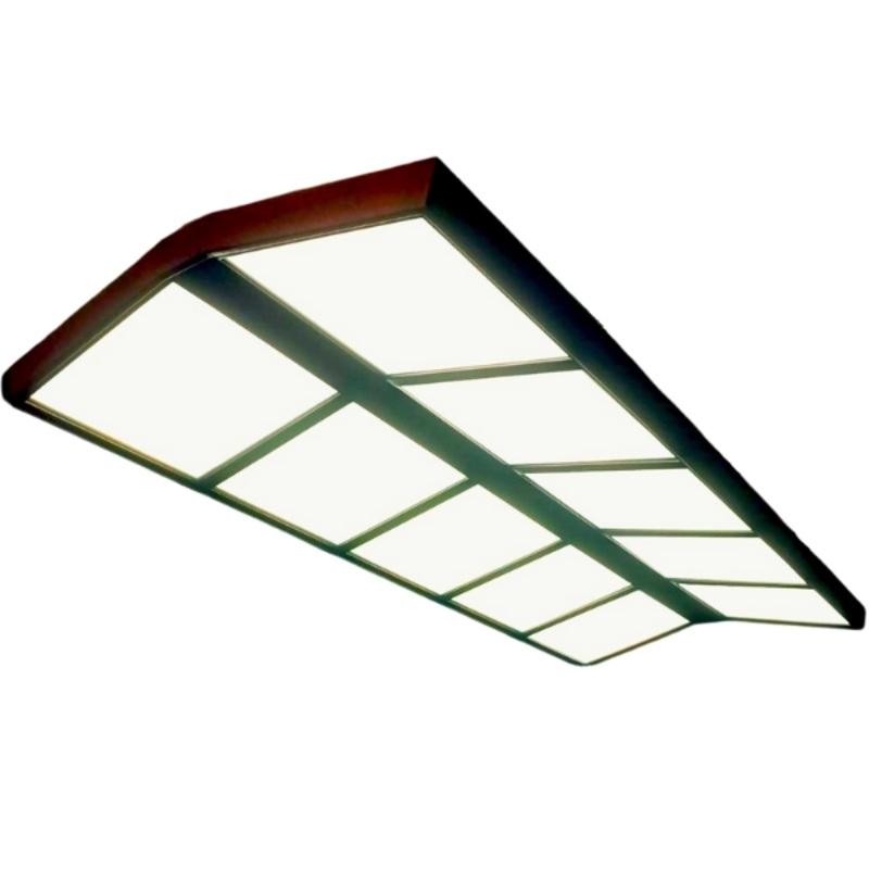 Knight Shot Snooker Curve 10-Panel LED Light  Matte Mahogany