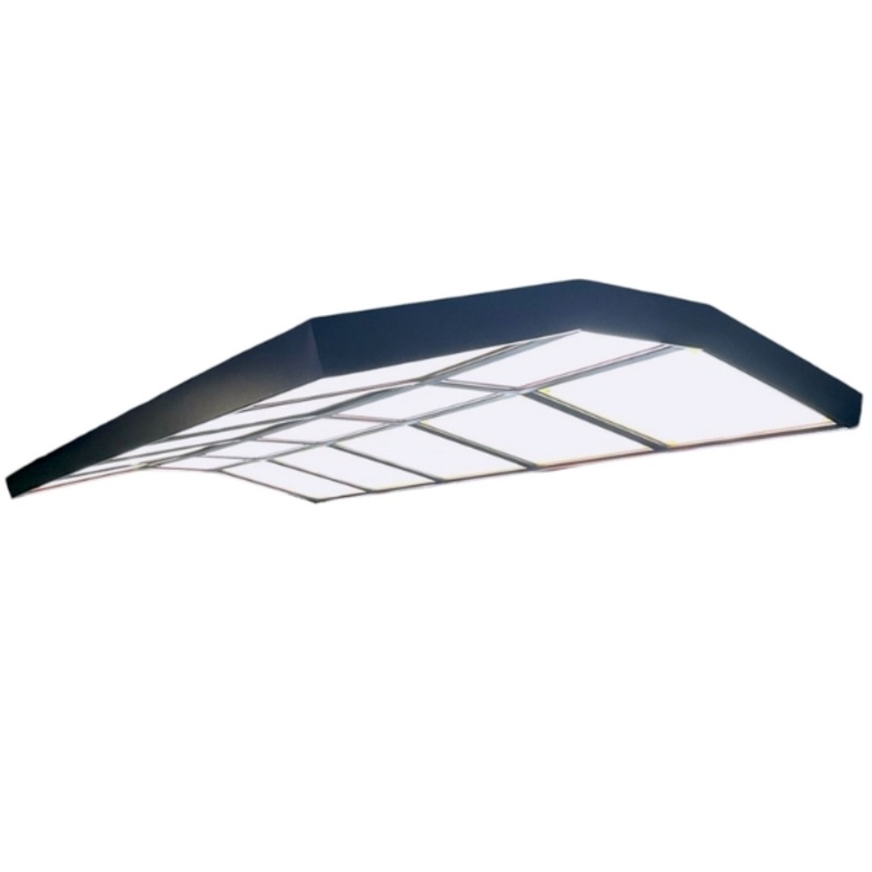 Knight Shot Snooker Curve 15-Panel LED Light  Matte Mahogany