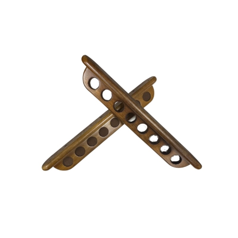 Knight Shot Wall Cue Rack | 8pcs Cues | Oak Finishing