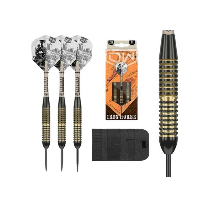Dart World Iron Horse Steel Tip Darts Brass 22g (3pcs)