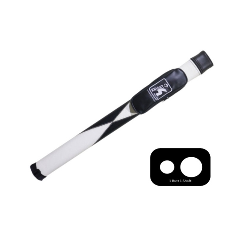 Knight Shot Billiard Cue Hard Case | 11 (1 Butt x 1 Shaft)  | Black & White