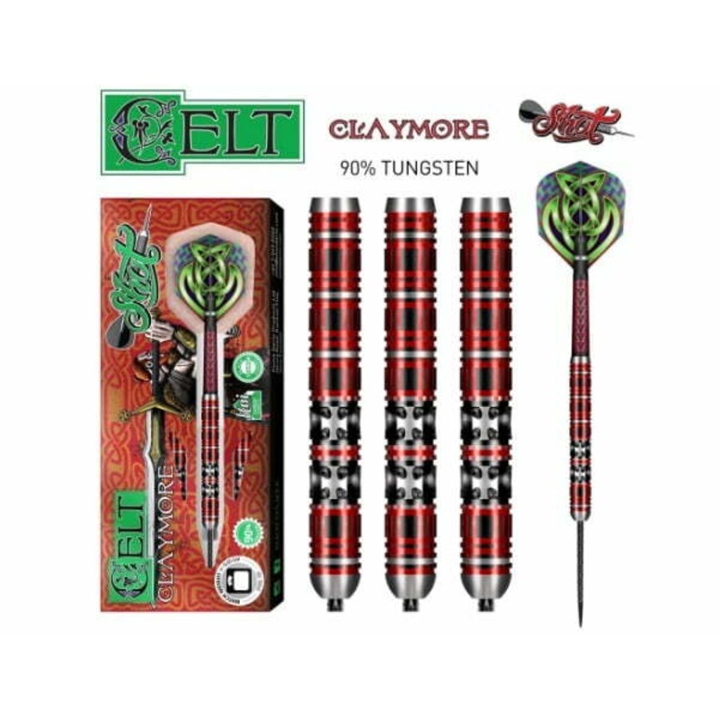 Shot Darts Celt Claymore 90% Tungsten Alloy Steel Tip Darts | 3 Darts Per Set