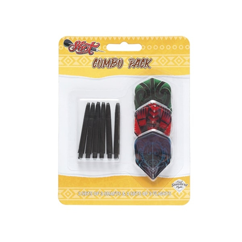 Shot Darts Combo Pack | 3 Flights & 2 Shafts