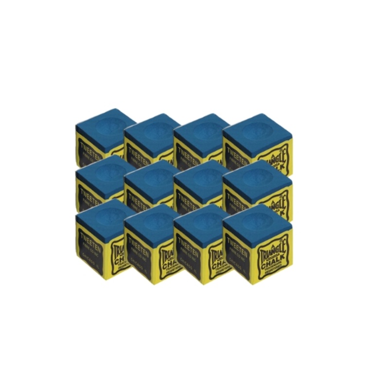 Triangle Billiard Chalk  12-Piece Pack (Multiple Colors Available)