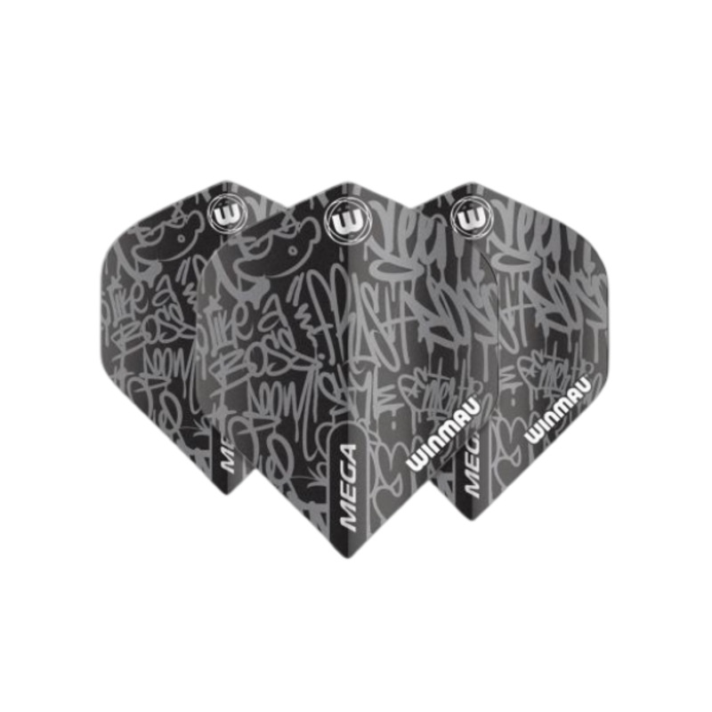 Winmau Mega Standard Black Dart Flights