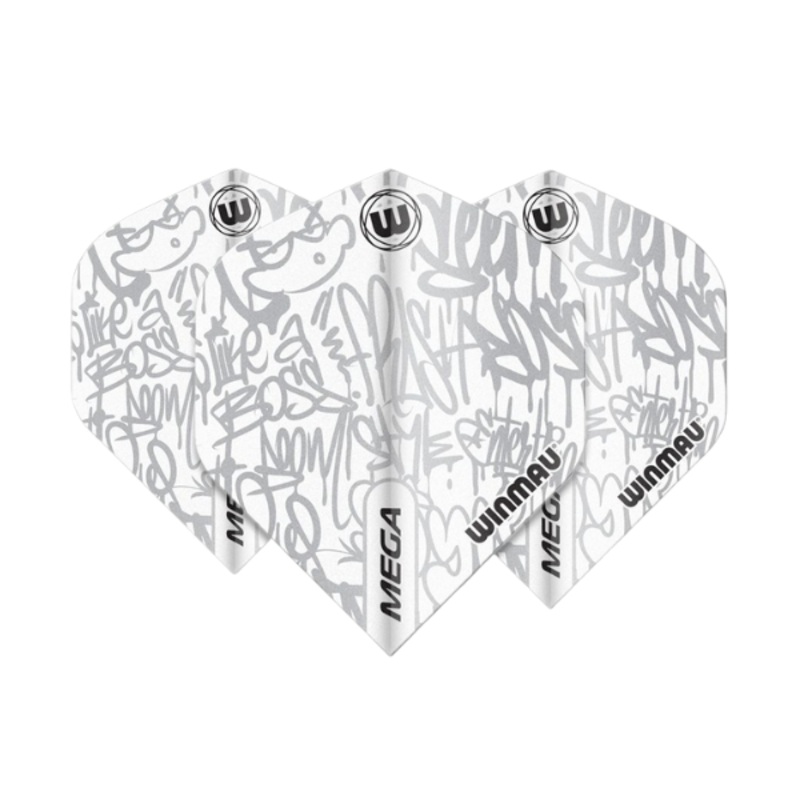 Winmau Mega Standard White Dart Flights