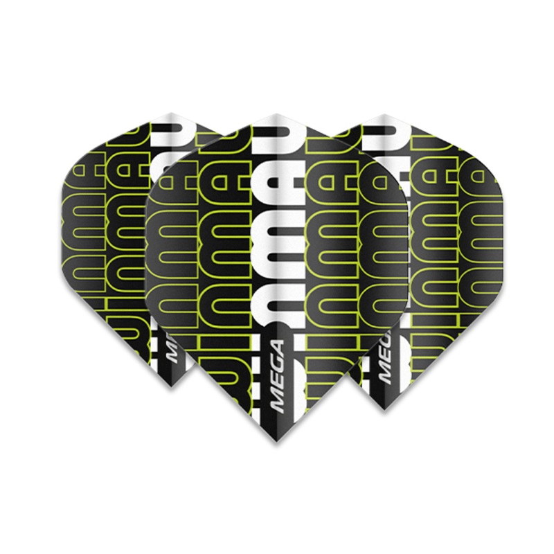 Winmau Mega Standard Winmau Logo  Black & Green Dart Flights