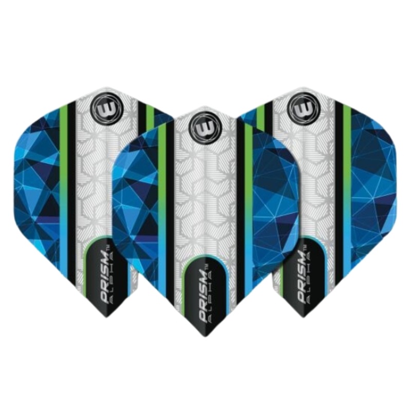 Winmau Prism Alpha White & Blue Flights
