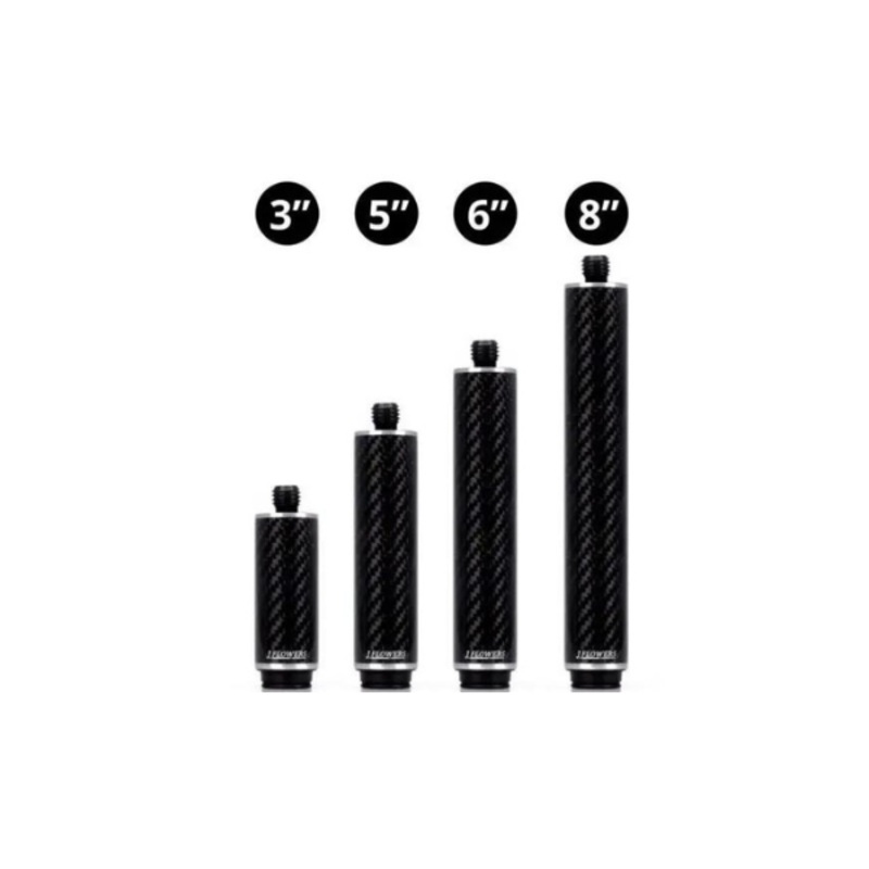 J Flowers Billiard Cue Extension (Carbon Fiber Design)