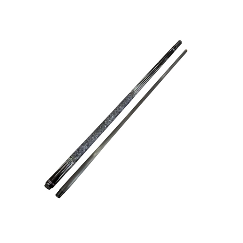 J Flowers Billiard Cue JF20-23F Model In Black & White Dot Wrap with Carbon Shaft