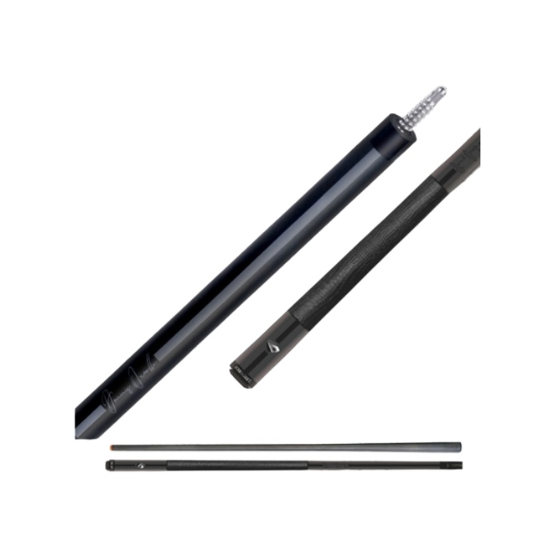 J Flowers Dennis Orcollo Billiard Cue JF-DO2F in Black Leather Wrap with Carbon Shaft