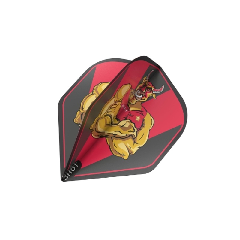 Shot Darts Michael Smith Bully Boy Dart Flight Set-Red-Standard | 3pcs