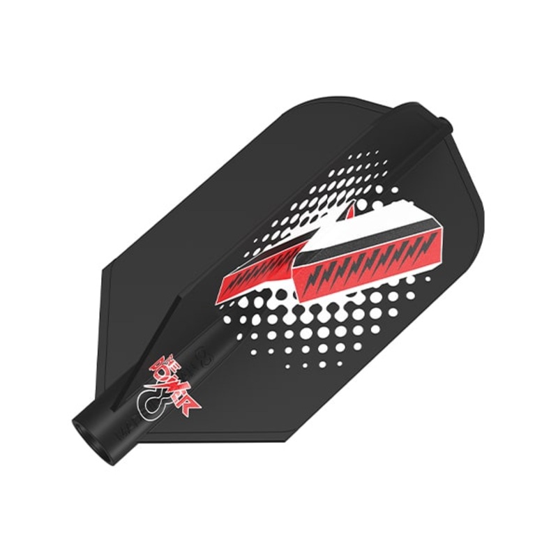 Target 8 Flight Slim Phil Taylor Black Print Dart Flights