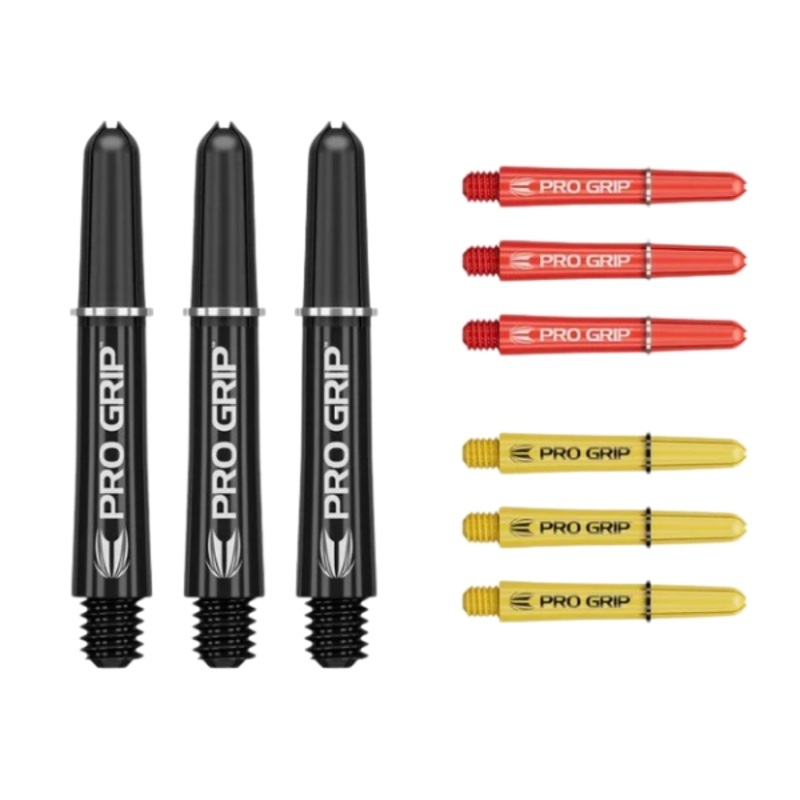 Target Pro Grip Shaft Intermediate Black/Red/Yellow 3 Sets | 9 Pcs