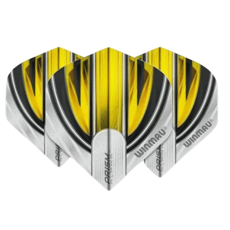 Winmau Prism Alpha Extra Thick Standard White & Yellow Flights