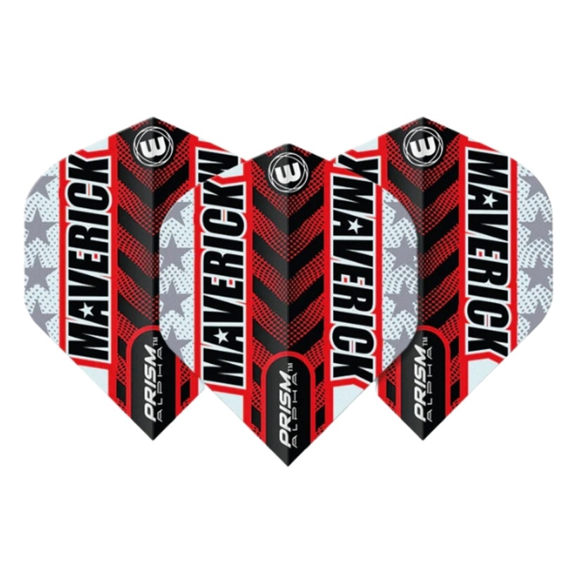 Winmau Prism Alpha Grey & Red Flights