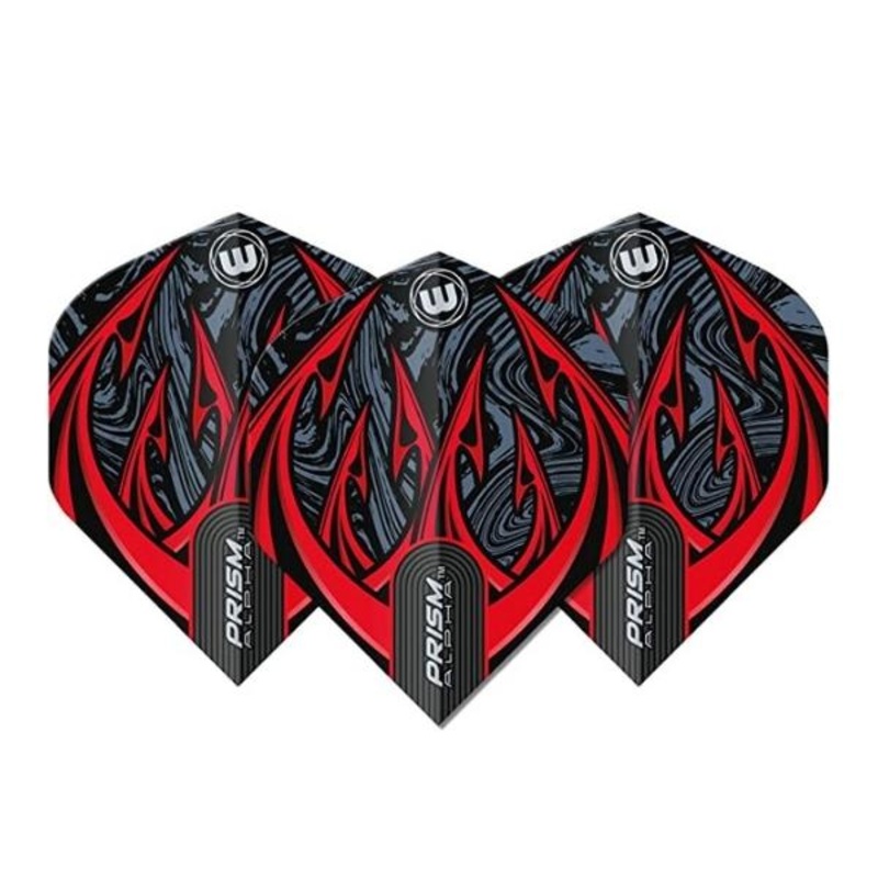 Winmau Prism Alpha Standard Grey & Red Dart Flights