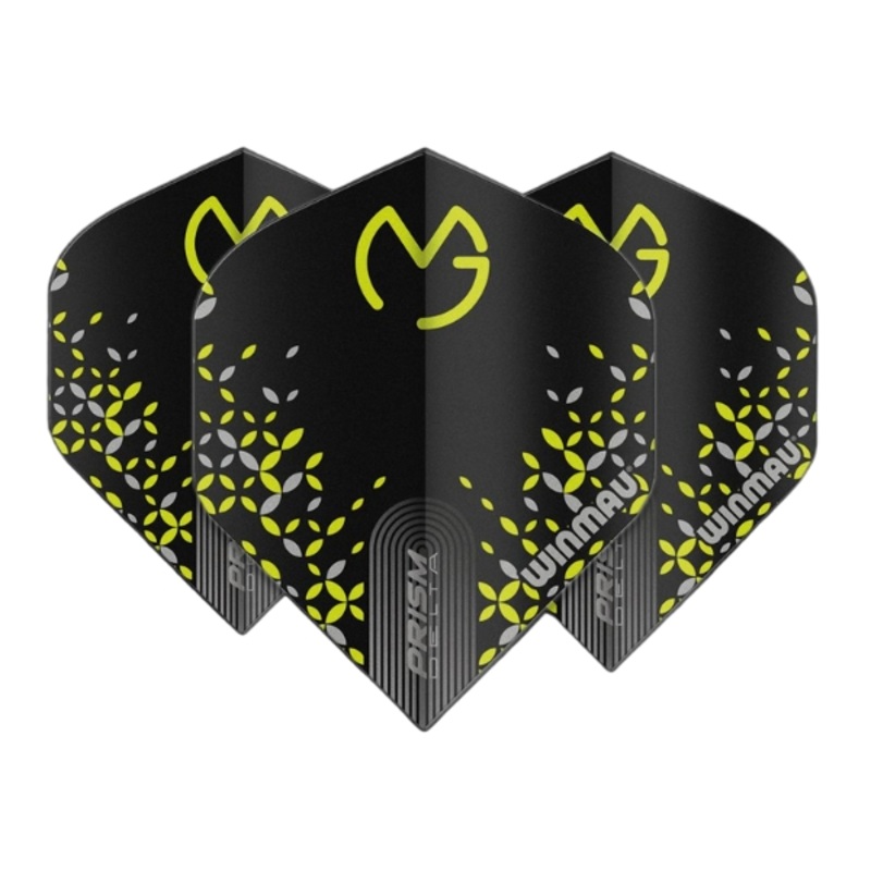 Winmau Prism Delta MvG Design Black, Green & Grey Dart Flights