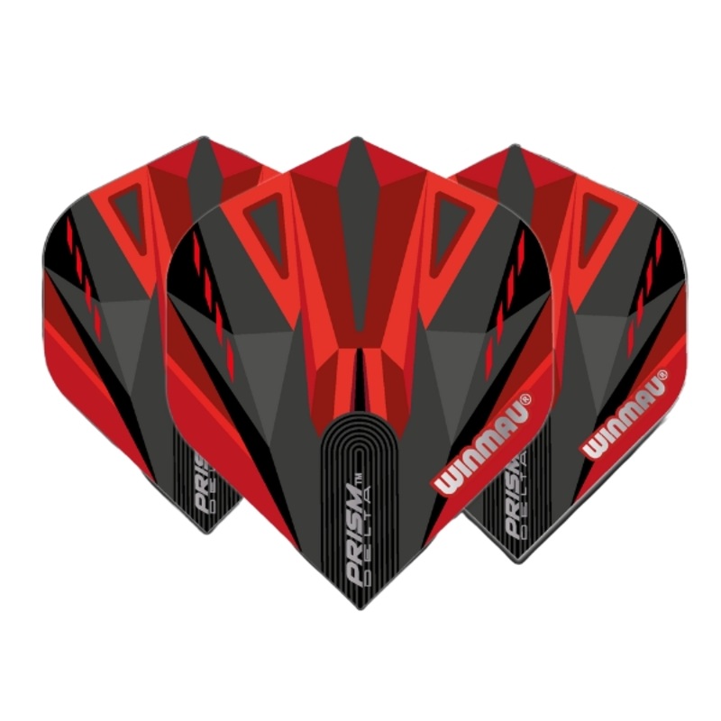 Winmau Prism Delta StandardBlack & Red Dart Flights