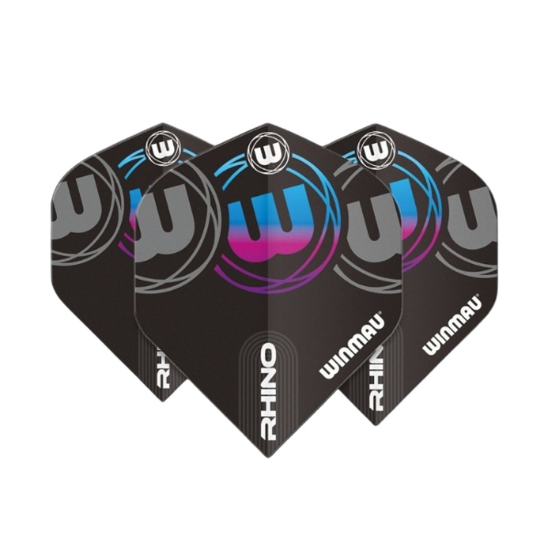 Winmau Rhino Black, Grey & Blue Dart Flights