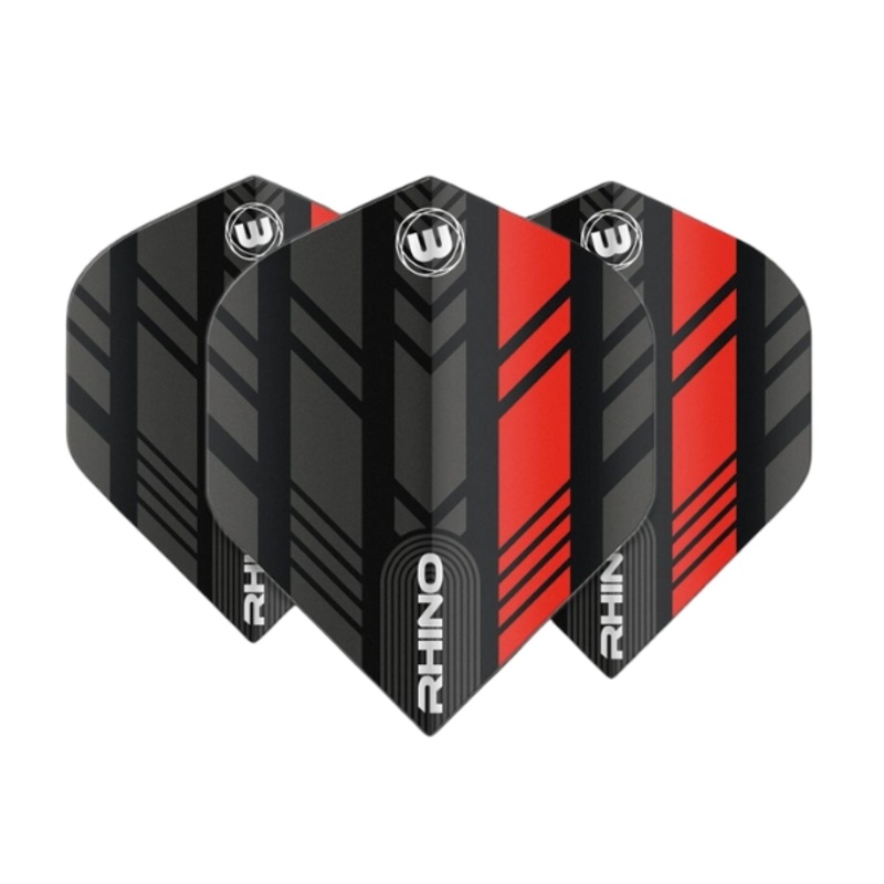 Winmau Rhino Extra Thick Black & Red Dart Flights