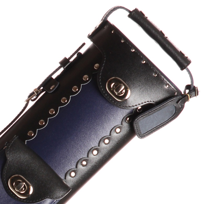 Instroke 2×3 Pool Cue Case – Geo Blue