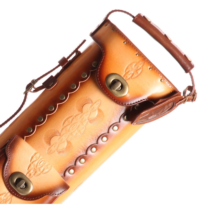 Instroke 3×7 Saddle Brown Airbrushed D03 Pool Cue Case