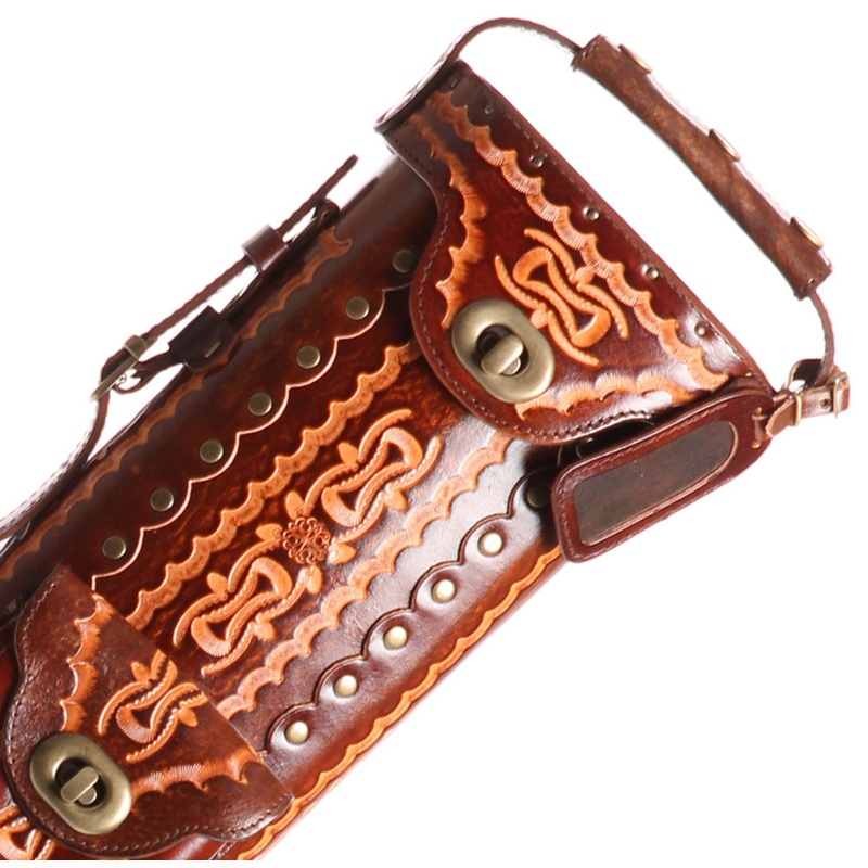 Instroke 3×7 Saddle Brown Handpainted D06 Pool Cue Case