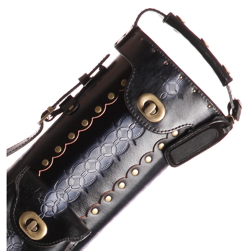 Instroke Saddle Black Airbrushed D05 Pool Cue Case – 3×5