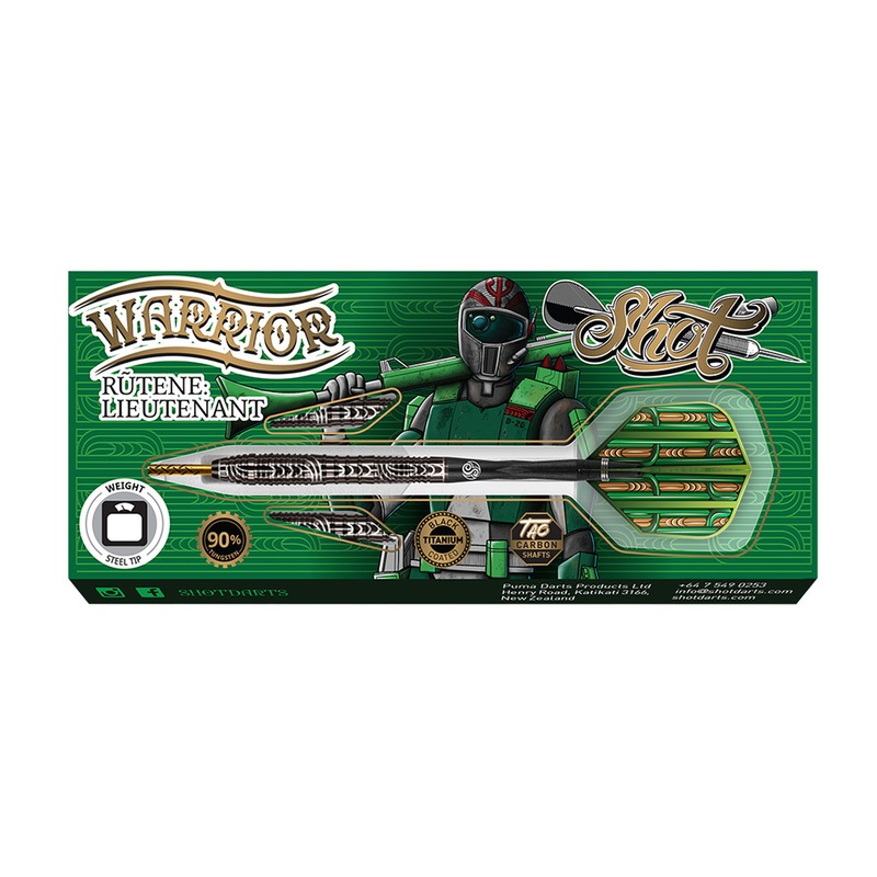 Shot Warrior Rutene Steel Tip 3 Dart Set – 22gm