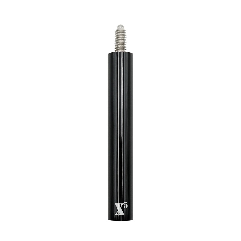 X5 Black Center Pool Cue Extension – 3/8×14