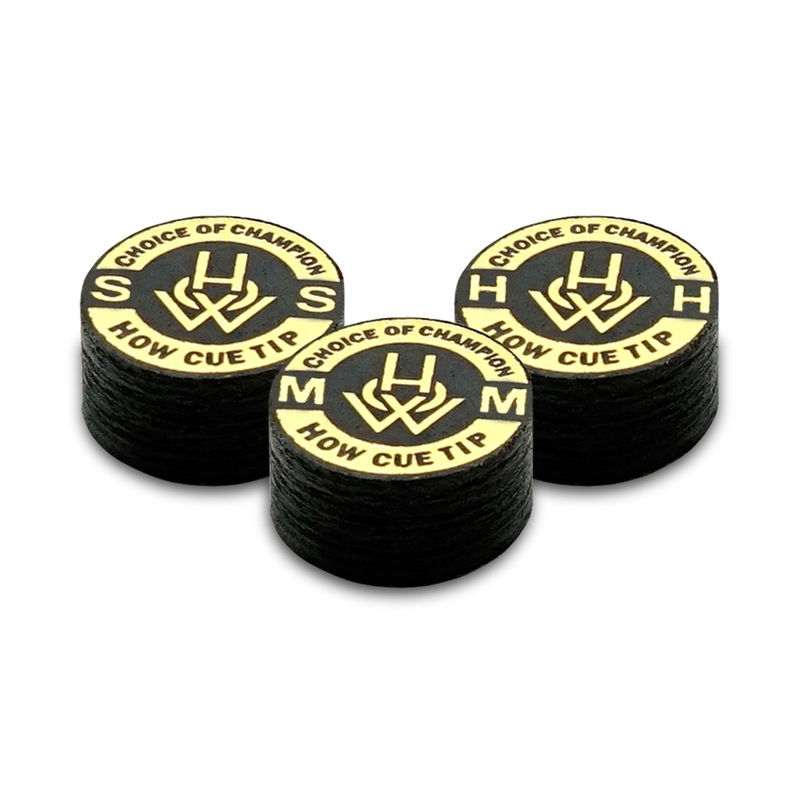 HOW Black Leather Pool Cue Tip