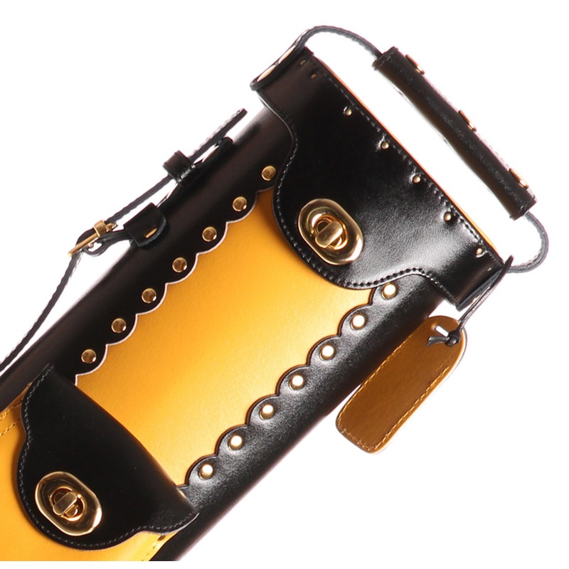 Instroke 2×3 Pool Cue Case – Geo Yellow