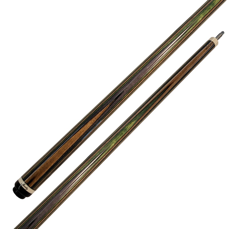 Jacoby Custom Cue – Laminated Brown, Gray and Green