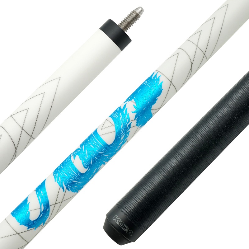 KODA White/Blue Dragon Pool Cue – KDV15-WBL