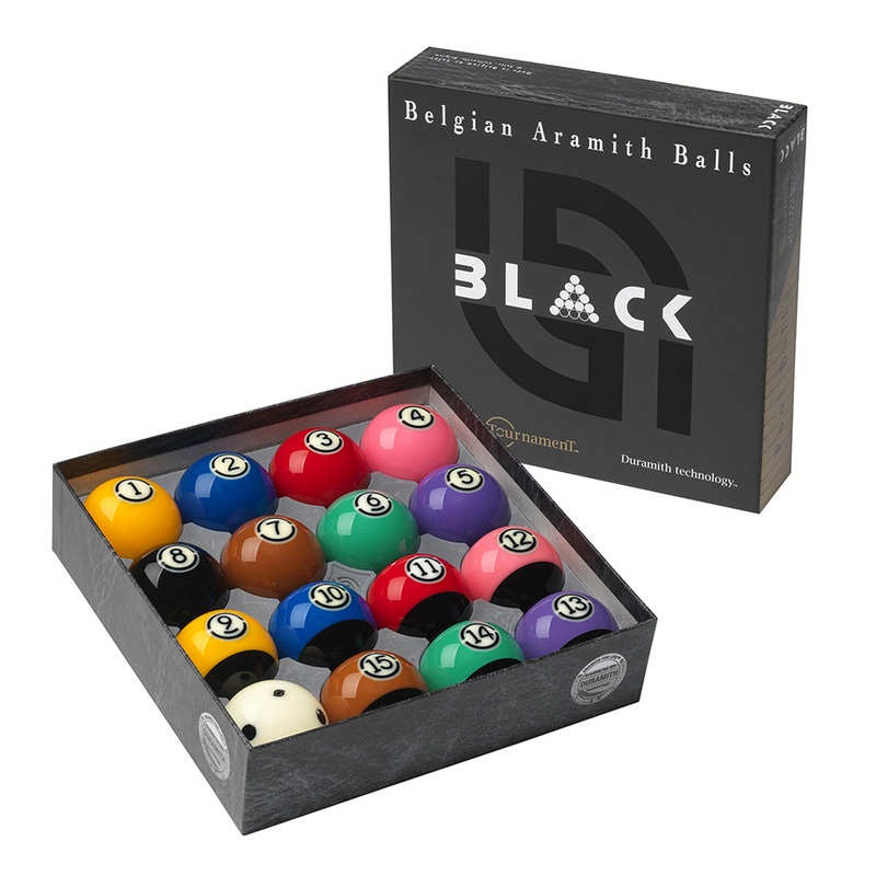 Aramith Tournament BLACK Pool Ball Set