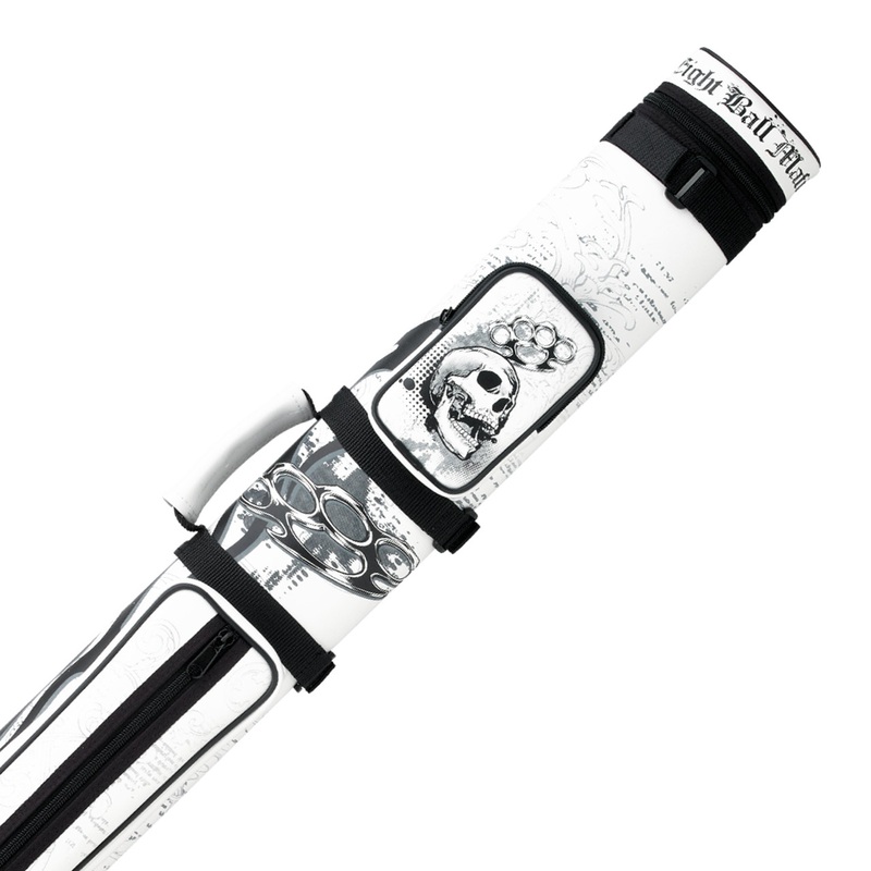 Eight Ball Mafia Skull and Brass Knuckles Pool Cue Case – 2×2
