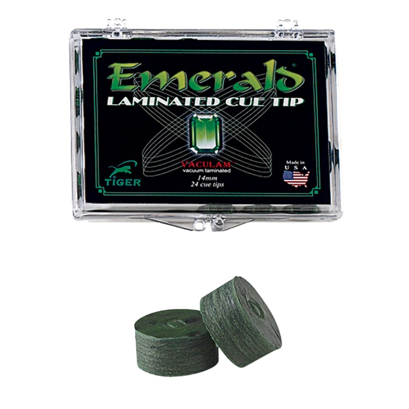 Emerald Leather Cue Tip
