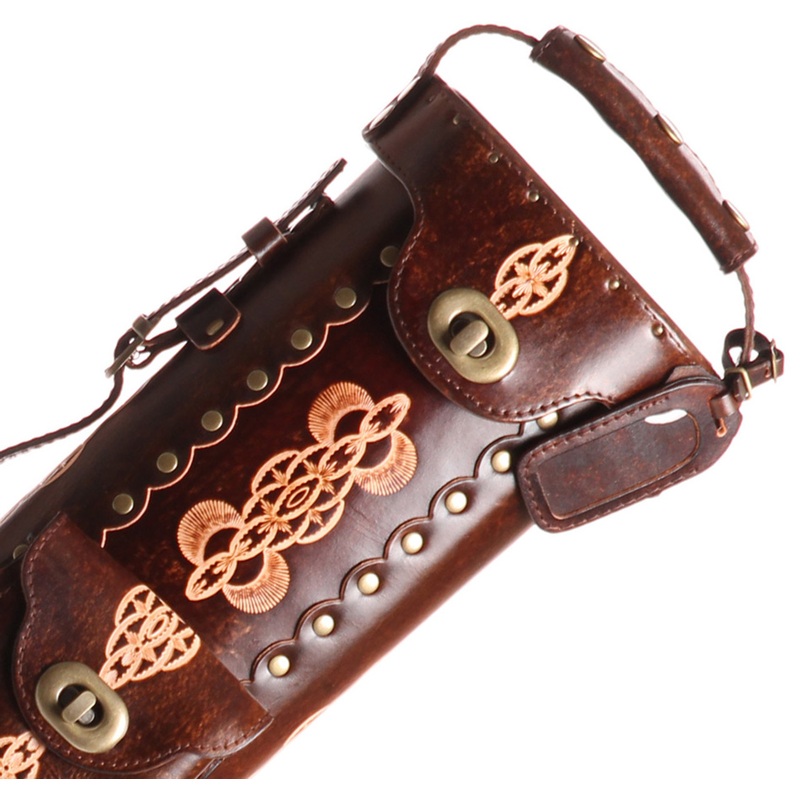 Instroke 3×7 Saddle Brown Hand Painted D03 Pool Cue Case
