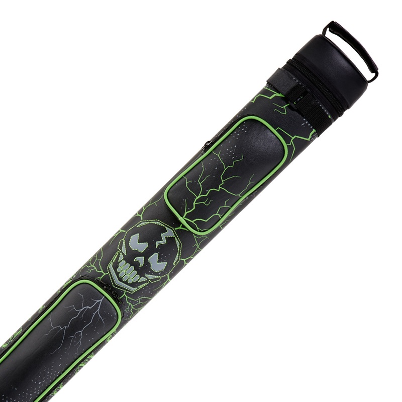 Eight Ball Mafia Green Skull Pool Cue Case – 2×2