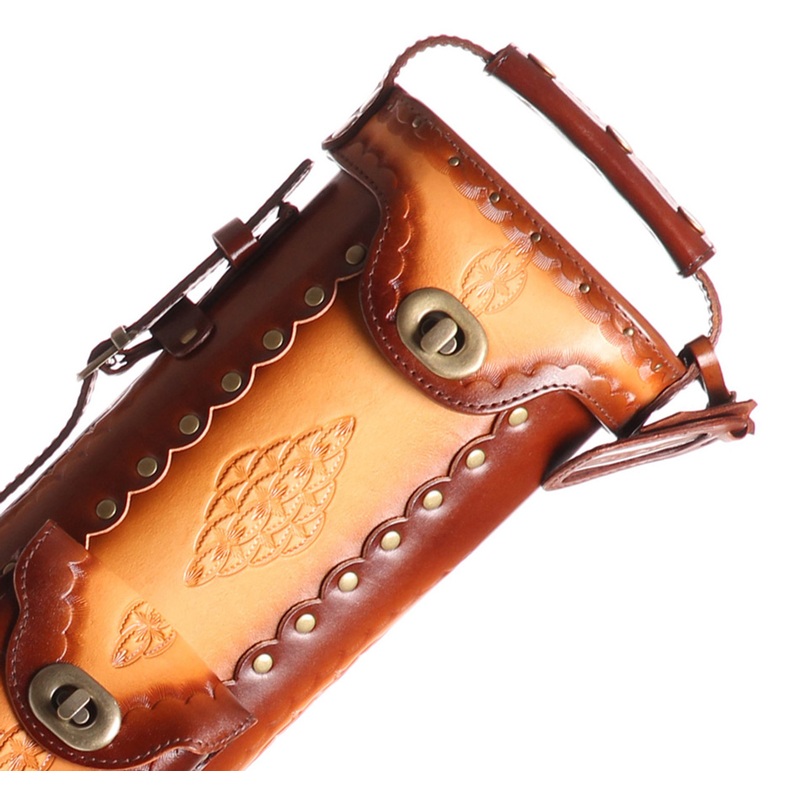 Instroke 3×7 Saddle Brown Airbrushed D04 Pool Cue Case