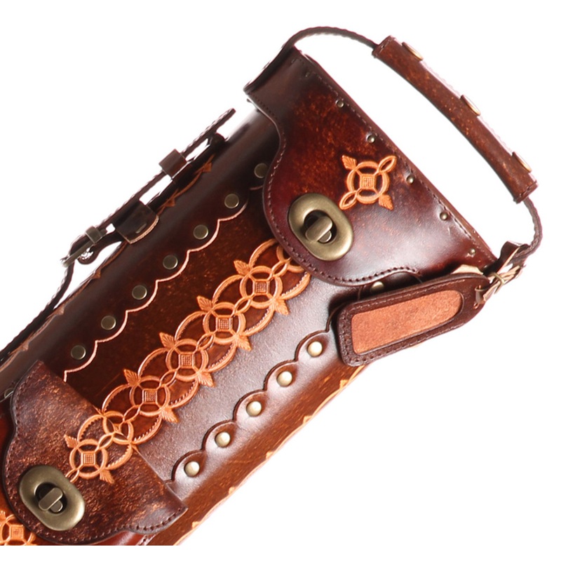 Instroke 3×7 Saddle Brown Hand Painted D05 Pool Cue Case