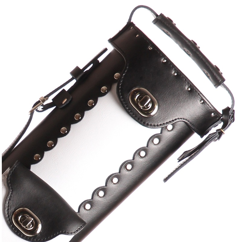 Instroke Leather Cowboy Black and White Pool Cue Case – 3×7